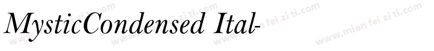 MysticCondensed Ital字体转换